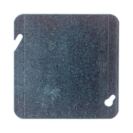 Steel City Electrical Box Cover, Junction Box Box Type, Square, Steel, Blank Cover 72 C 1